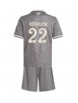 Real Madrid Antonio Rudiger #22 Ausweichtrikot für Kinder 2024-25 Kurzarm (+ Kurze Hosen)